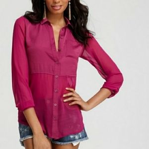 Free People Best of Both Worlds Purple Top